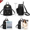 I IHAYNER Girls Bowknot Cute Leather Backpack Mini Backpack Purse for Women(Black)