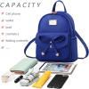 I IHAYNER Girls Bowknot Cute Leather Backpack Mini Backpack Purse for Women(Blue)