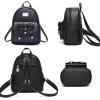 I IHAYNER Girls Bowknot Cute Leather Backpack Mini Backpack Purse for Women(Glitter Bright Blue)