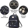 I IHAYNER Girls Bowknot Cute Leather Backpack Mini Backpack Purse for Women(Glitter Purple)