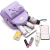 I IHAYNER Girls Bowknot Cute Leather Backpack Mini Backpack Purse for Women(Purple)