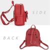 I IHAYNER Girls Bowknot Cute Leather Backpack Mini Backpack Purse for Women(Red)