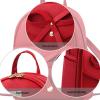 I IHAYNER Girls Bowknot Cute Leather Backpack Mini Backpack Purse for Women(Red)