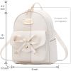 I IHAYNER Girls Bowknot Cute Leather Backpack Mini Backpack Purse for Women(Silver)