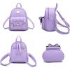 I IHAYNER Girls Bowknot Cute Leather Backpack Mini Backpack Purse for Women(Turquoise)