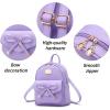 I IHAYNER Girls Bowknot Cute Leather Backpack Mini Backpack Purse for Women(Turquoise)