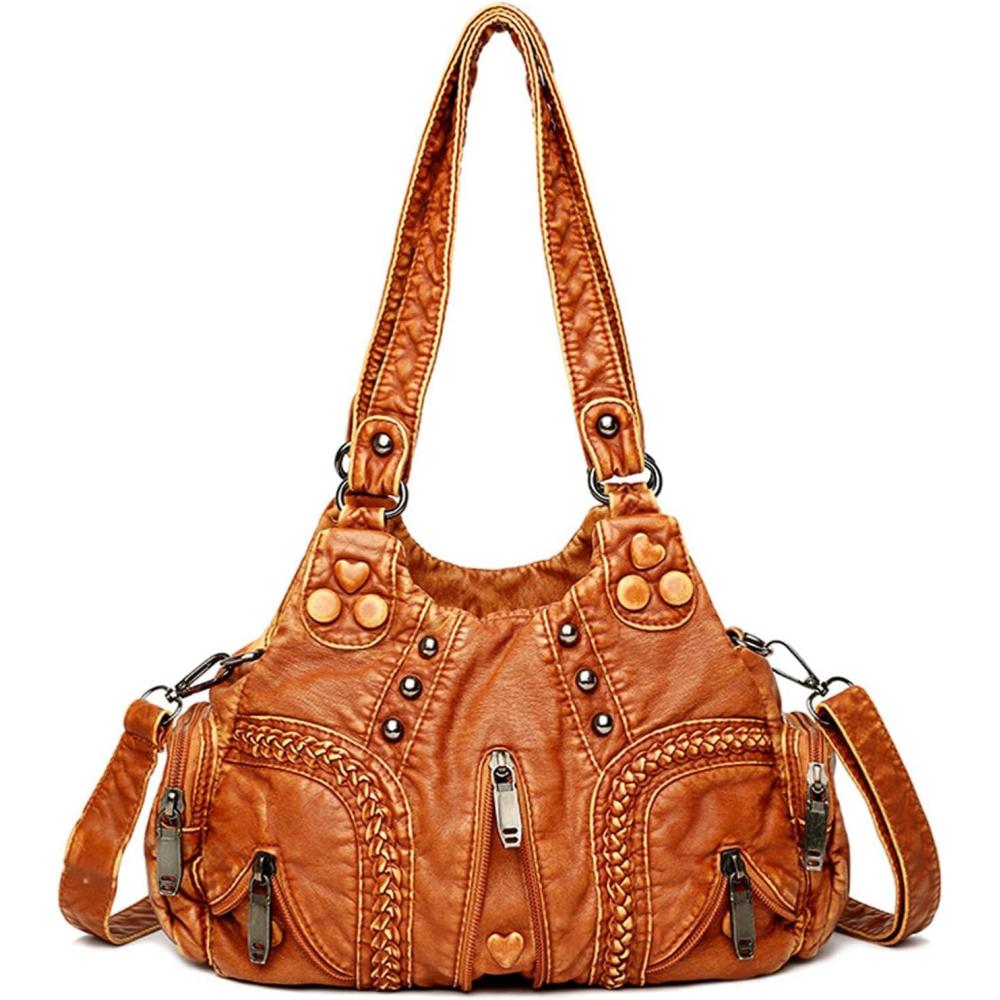 imageI IHAYNER Purses and Handbags for Women Hobo Tote Purse Soft PU Leather Satchel Shoulder Bag with MultiPocket