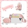I IHAYNER Birthday Gifts for Girl Kids Purse Little Girls Purse Crossbody Bag for Women Small Travel Shoulder Bags for Girls (Pink)(Purple)