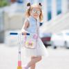 I IHAYNER Birthday Gifts for Girl Kids Purse Little Girls Purse Crossbody Bag for Women Small Travel Shoulder Bags for Girls (Pink)(Purple)