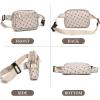 I IHAYNER Cross Body Fanny Pack for Women Fashion Waist Pack Belt Bag for Running Hiking Travel with Adjustable Strap Beige(Beige)