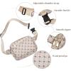 I IHAYNER Cross Body Fanny Pack for Women Fashion Waist Pack Belt Bag for Running Hiking Travel with Adjustable Strap Beige(Coffee)