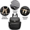 I IHAYNER Diaper Bag Backpack Leather Backpack for Women Travel Backpack Baby Bag Large with Troller Straps Capacity for Wet Clothes, Breast Pump, Milk Bottle Brown(Black)