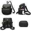 I IHAYNER Diaper Bag Backpack Leather Backpack for Women Travel Backpack Baby Bag Large with Troller Straps Capacity for Wet Clothes, Breast Pump, Milk Bottle Brown(Black)