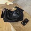 I IHAYNER Hobo Crossbody Bag for Women Stylish Soft Leather Shoulder Purse Casual Handbag Tote(Black)