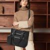 I IHAYNER Laptop Tote Bag for Women 15.6 Inch Waterproof Canvas Work Bag Business Briefcase Computer Bags for Travel(Camel)