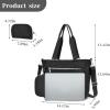 I IHAYNER Laptop Tote Bag for Women 15.6 Inch Waterproof Canvas Work Bag Business Briefcase Computer Bags for Travel(Green)