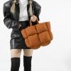 I IHAYNER Puffer Tote Bag for Women Large Quilted Puffy Handbag Lightweight Satchel Purse for Work Travel Padded Shoulder Bag(Black)