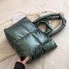 I IHAYNER Puffer Tote Bag for Women Large Quilted Purse Ladies Padding Shoulder Bag Lightweight Puffy Tote Bag and Satchels(Black)