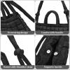 I IHAYNER Puffer Tote Bag for Women Large Quilted Top Handle Bags Soft Puffy Crossbody Bag Lightweight Carryall Bag for Work(Black)