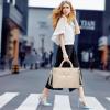I IHAYNER Puffer Tote Bag for Women Lightweight Top Handle Handbag Large Shoulder Bag with Zipper for Travel Work(Beige)