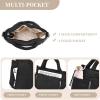 I IHAYNER Puffer Tote Bag for Women Lightweight Top Handle Handbag Large Shoulder Bag with Zipper for Travel Work(Beige-1)