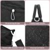 I IHAYNER Puffer Tote Bag for Women Lightweight Top Handle Handbag Large Shoulder Bag with Zipper for Travel Work(Black)