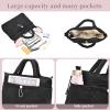 I IHAYNER Puffer Tote Bag for Women Lightweight Top Handle Handbag Large Shoulder Bag with Zipper for Travel Work(Black)