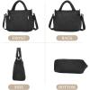 I IHAYNER Puffer Tote Bag for Women Lightweight Top Handle Handbag Large Shoulder Bag with Zipper for Travel Work(Black-1)