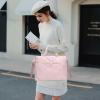 I IHAYNER Puffer Tote Bag for Women Lightweight Top Handle Handbag Large Shoulder Bag with Zipper for Travel Work(Pink)