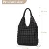 I IHAYNER Quilted Puffer Hobo Bag for Women Large Soft Puffy Shoulder Bag Quilted Carryall Tote Bag Hobo Handbags for Travel(Khaki)