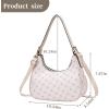 I IHAYNER Shoulder Bags for Women Chic Hobo Tote Handbag Classic Clutch Bag Underarm Purse with Zipper Closure(Beige)