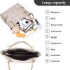 I IHAYNER Vegan Leather Tote Bag Large Handbags for Women Tote Bag Designer Bags with Compartment for Travel Work(Coffee)