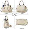 I IHAYNER Women Purses and Handbags Leather Top Handle Handbags Satchel Shoulder Bags for Mom Messenger Tote Bag for Ladies(White)
