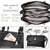 Women Handbags Large Tote Shoulder Bag Crossbody Bag for Women Color Stitching Top Handle Satchel Hobo 2pcs Purse Set(Green)
