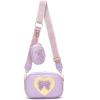 I IHAYNER Birthday Gifts for Girl Kids Purse Little Girls Purse Crossbody Bag for Women Small Travel Shoulder Bags for Girls (Pink)(Pure Purple)