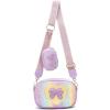 I IHAYNER Birthday Gifts for Girl Kids Purse Little Girls Purse Crossbody Bag for Women Small Travel Shoulder Bags for Girls (Pink)(Purple)