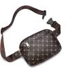 I IHAYNER Cross Body Fanny Pack for Women Fashion Waist Pack Belt Bag for Running Hiking Travel with Adjustable Strap Beige(Coffee)