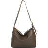 I IHAYNER Hobo Crossbody Bag for Women Stylish Soft Leather Shoulder Purse Casual Handbag Tote(Grey)