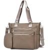 I IHAYNER Laptop Tote Bag for Women 15.6 Inch Waterproof Canvas Work Bag Business Briefcase Computer Bags for Travel(Camel)