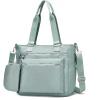 I IHAYNER Laptop Tote Bag for Women 15.6 Inch Waterproof Canvas Work Bag Business Briefcase Computer Bags for Travel(Green)