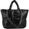 I IHAYNER Puffer Tote Bag for Women Large Quilted Purse Ladies Padding Shoulder Bag Lightweight Puffy Tote Bag and Satchels(Black)