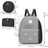 Girls 3-Pieces Fahsion Leather Backpack Purse Set for Women Rucksack for Ladies Satchel Bag for Girls(Purple)