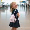 I IHAYNER Girls Bowknot 3-Pieces Fahsion Leather Backpack Backpack Purse for Women Rucksack for Ladies Shoulder Bag(Glitter Pink)