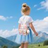I IHAYNER Girls Bowknot 3-Pieces Fahsion Leather Backpack Backpack Purse for Women Rucksack for Ladies Shoulder Bag(Glitter Pink)