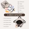 I IHAYNER Girls Bowknot 3-Pieces Fahsion Leather Backpack Backpack Purse for Women Rucksack for Ladies Shoulder Bag(Khaki)