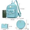I IHAYNER Girls Bowknot 3-Pieces Fahsion Leather Backpack Backpack Purse for Women Rucksack for Ladies Shoulder Bag(Orange)