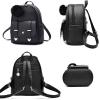 I IHAYNER Mini Backpack Purse for Teen Girls 3-PCS Fashion Backpack Cute Travel Daypacks Women Pompom Backpack Shoulder Bag(Light Blue)