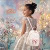 I IHAYNER Women Quilted Leather Backpack Small Bowknot Mini Backpack Purse for Girls Personalized Trendy Stuff Gifts for Kids Blue(Pink)