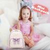 I IHAYNER Women Quilted Leather Backpack Small Bowknot Mini Backpack Purse for Girls Personalized Trendy Stuff Gifts for Kids Blue(Purple)