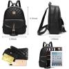 IHAYNER Women’s Simple Design Quilted Mini Backpack – 3Pcs Leather Backpack Purse for Women(Beige)